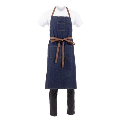 B341 Chef Works Memphis lang schort indigo
