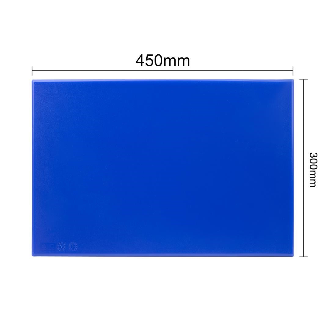 CH300 Hygiplas set van 6 HDPE snijplanken met rek en HACCP kleurcode kaart 12(h)x455(b)x305(d)mm