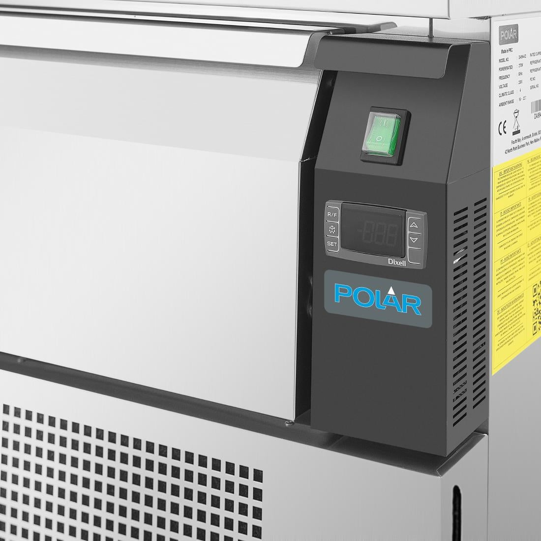 DA997 Polar U-serie compacte koel-vrieswerkbank 2 lades 6x GN 1/1