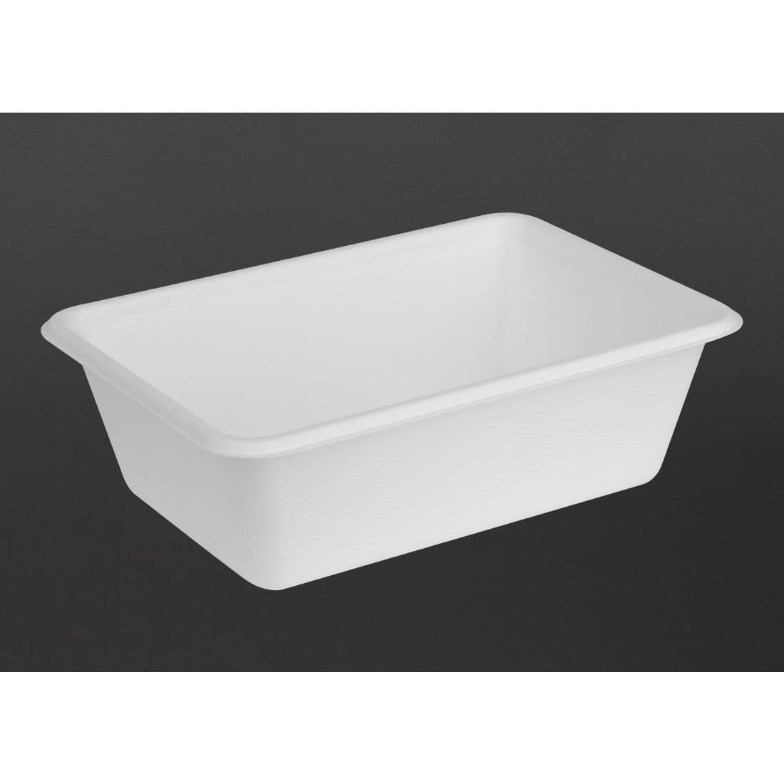 HW035 Fiesta Composteerbare Bagasse Voedselcontainer Bases 800ml (100 stuks)