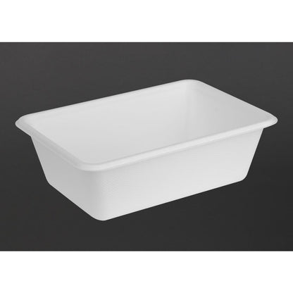 HW035 Fiesta Composteerbare Bagasse Voedselcontainer Bases 800ml (100 stuks)