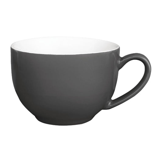 GK078 Olympia Café cappuccino koppen donkergrijs 340ml (12 stuks)