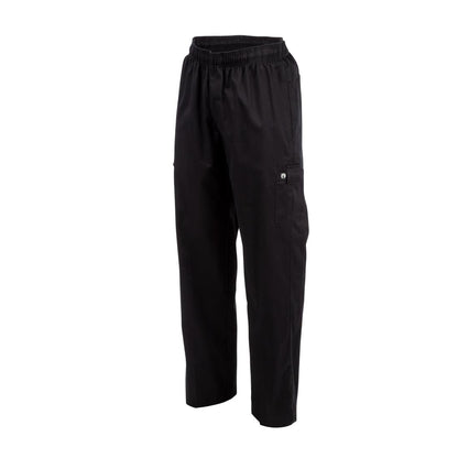 B222-XXL Chef Works unisex slim fit cargo broek zwart XXL