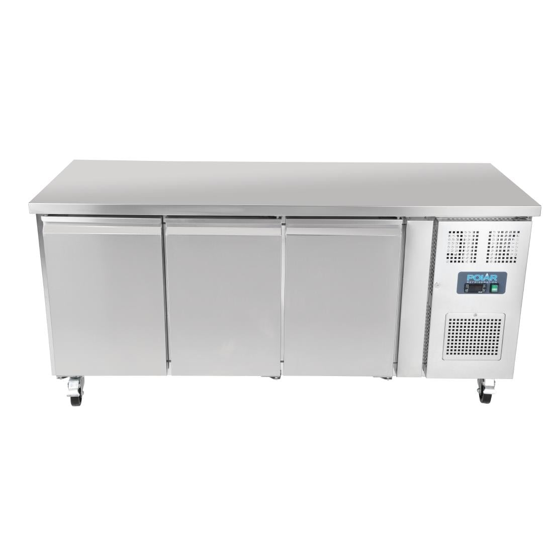 G597 Polar U-serie 3-deurs koelwerkbank 417L
