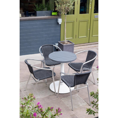 FX037 Bolero Aluminium Rond Tafelblad Donkergrijs 580mm