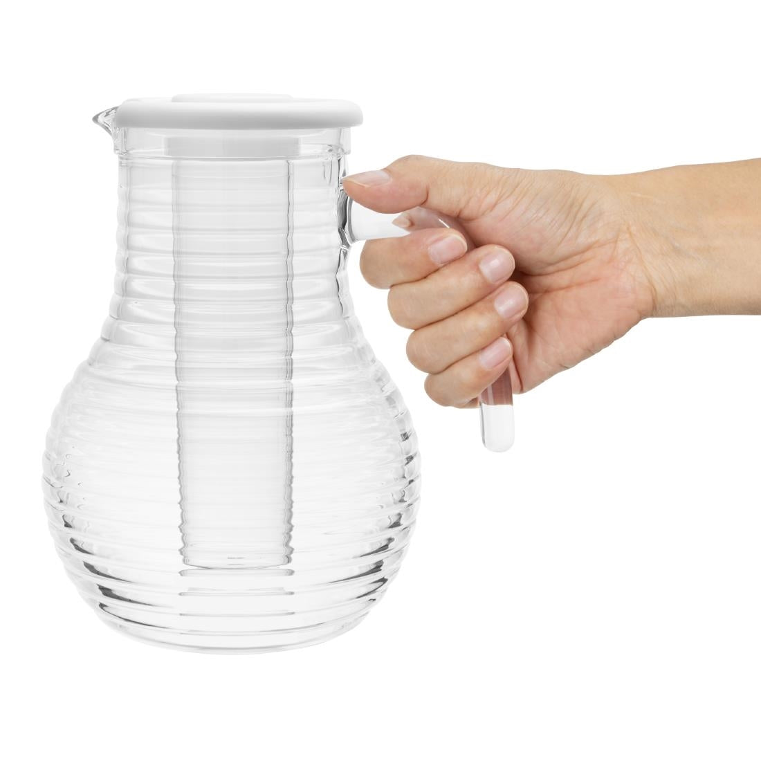 HC357 Olympia Kristallon Kan Met Koelbuis Polycarbonaat Geribbeld 1600ml