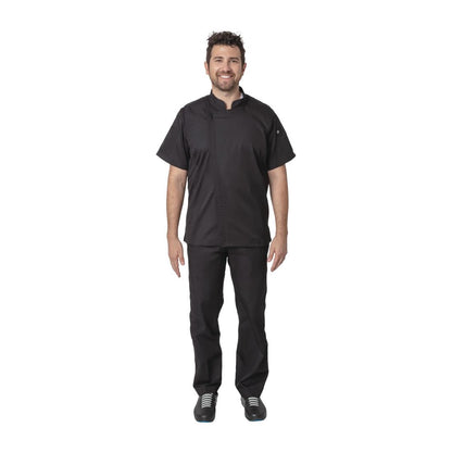 B472-XL Chef Works Springfield unisex koksbuis met rits zwart XL