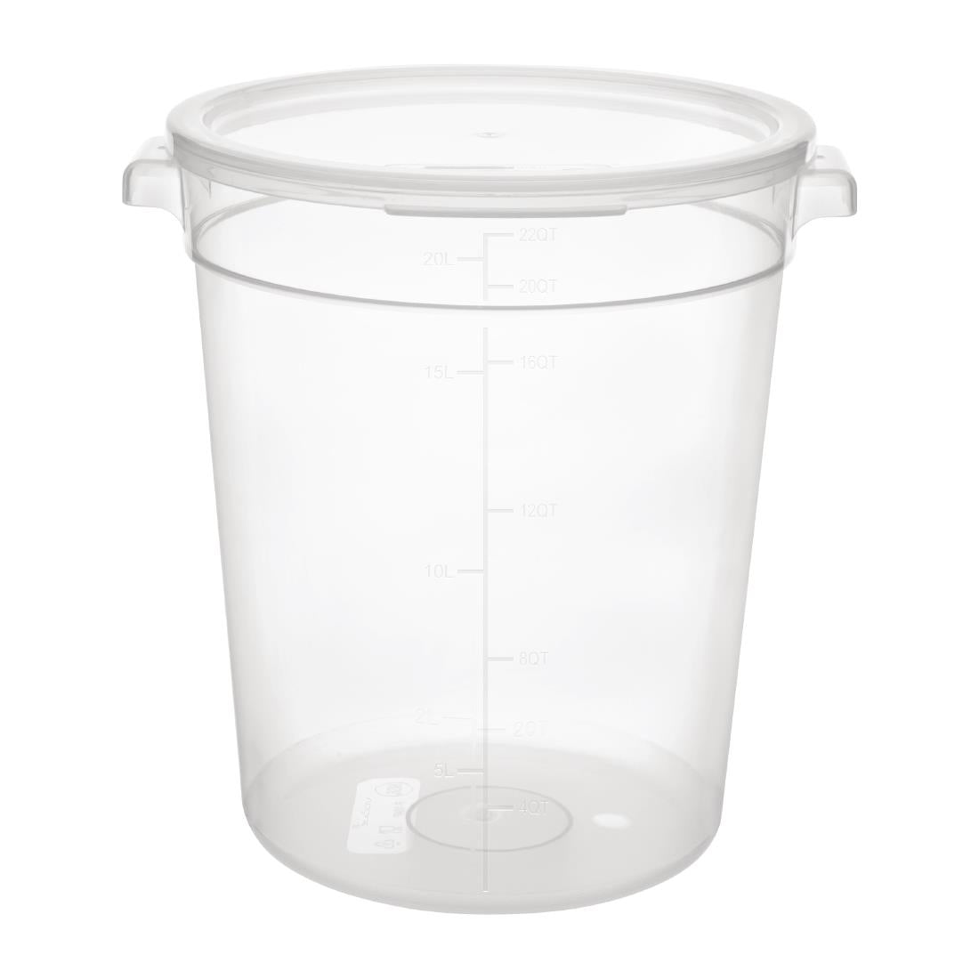 DJ962 Vogue polypropyleen ronde vershoudbak 20Ltr