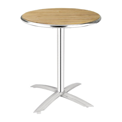 U424 Bolero ronde tafel met kantelbaar essenhouten blad 60cm