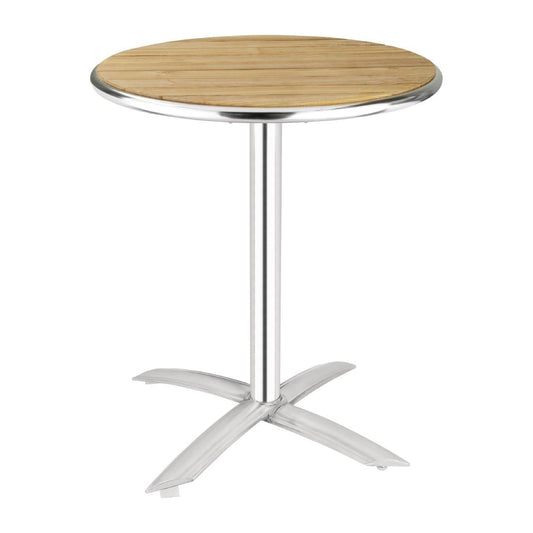 U424 Bolero ronde tafel met kantelbaar essenhouten blad 60cm