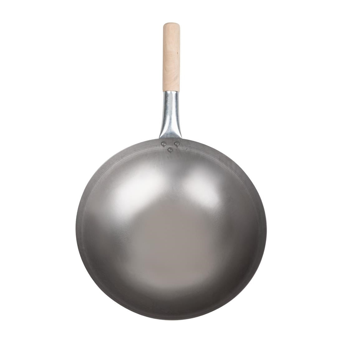 K299 Vogue zacht stalen wok met ronde bodem 35,5cm