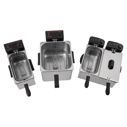 GG199 Caterlite dubbele friteuse voor licht gebruik 2x 3,5L