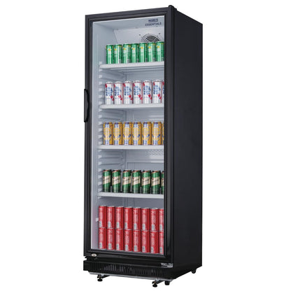 DG280 Nisbets Essentials vrijstaande displaykoeling zwart 346Ltr