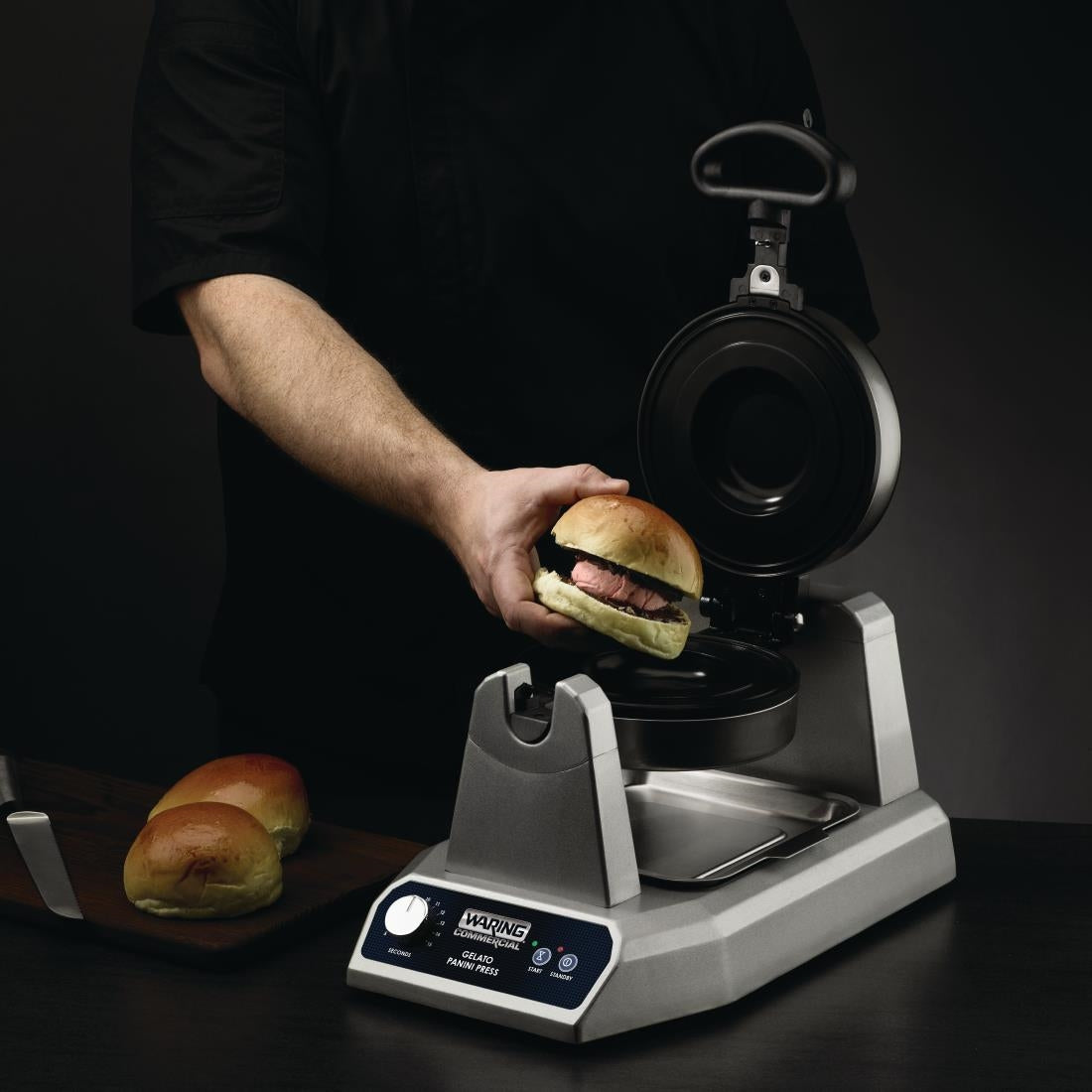 CW554 Waring Commercial gelato panini pers WICSP180E
