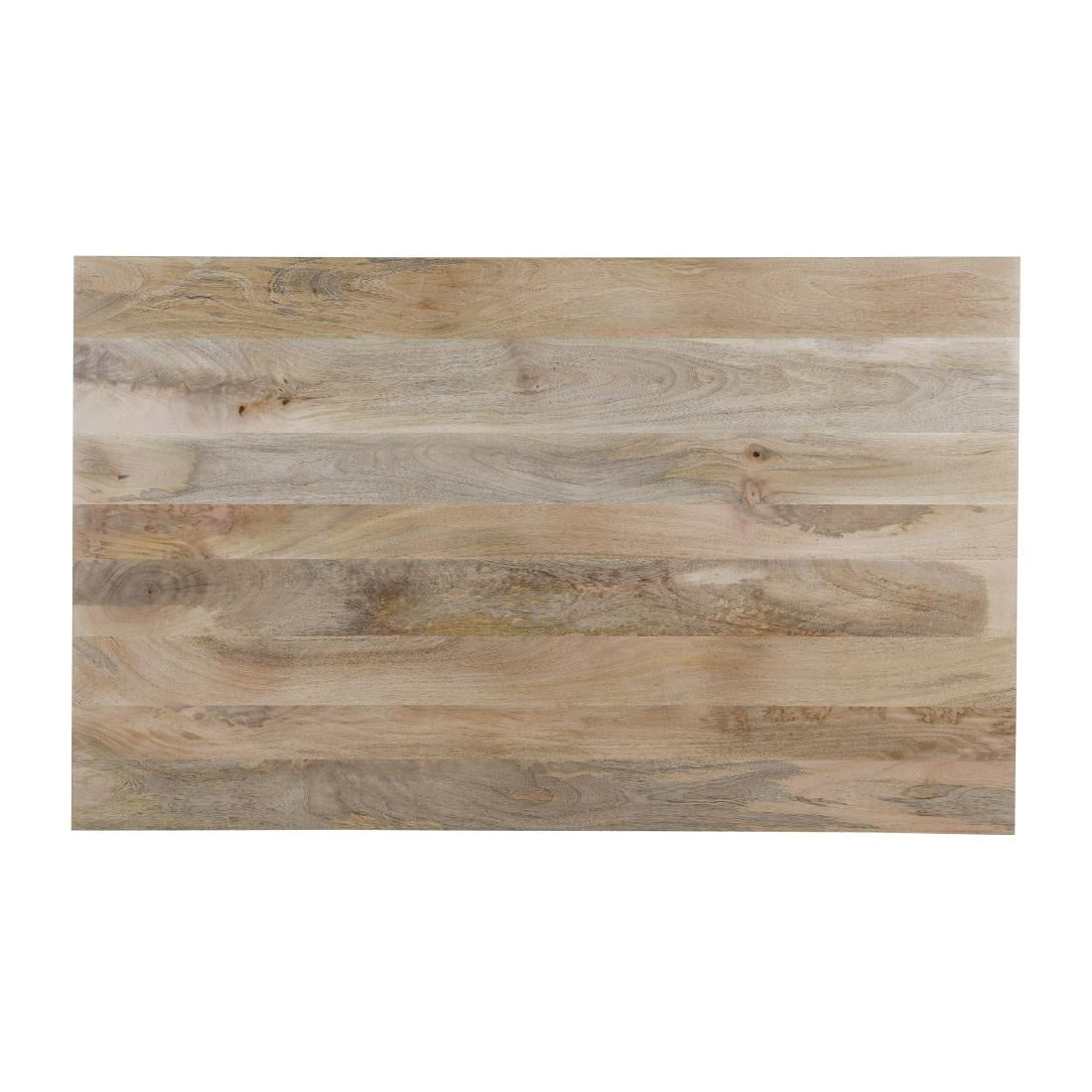 HZ808 Bolero Bistro Eettafel Mangohouten Blad Zwarte Poot 1450mm