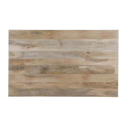 HZ808 Bolero Bistro Eettafel Mangohouten Blad Zwarte Poot 1450mm