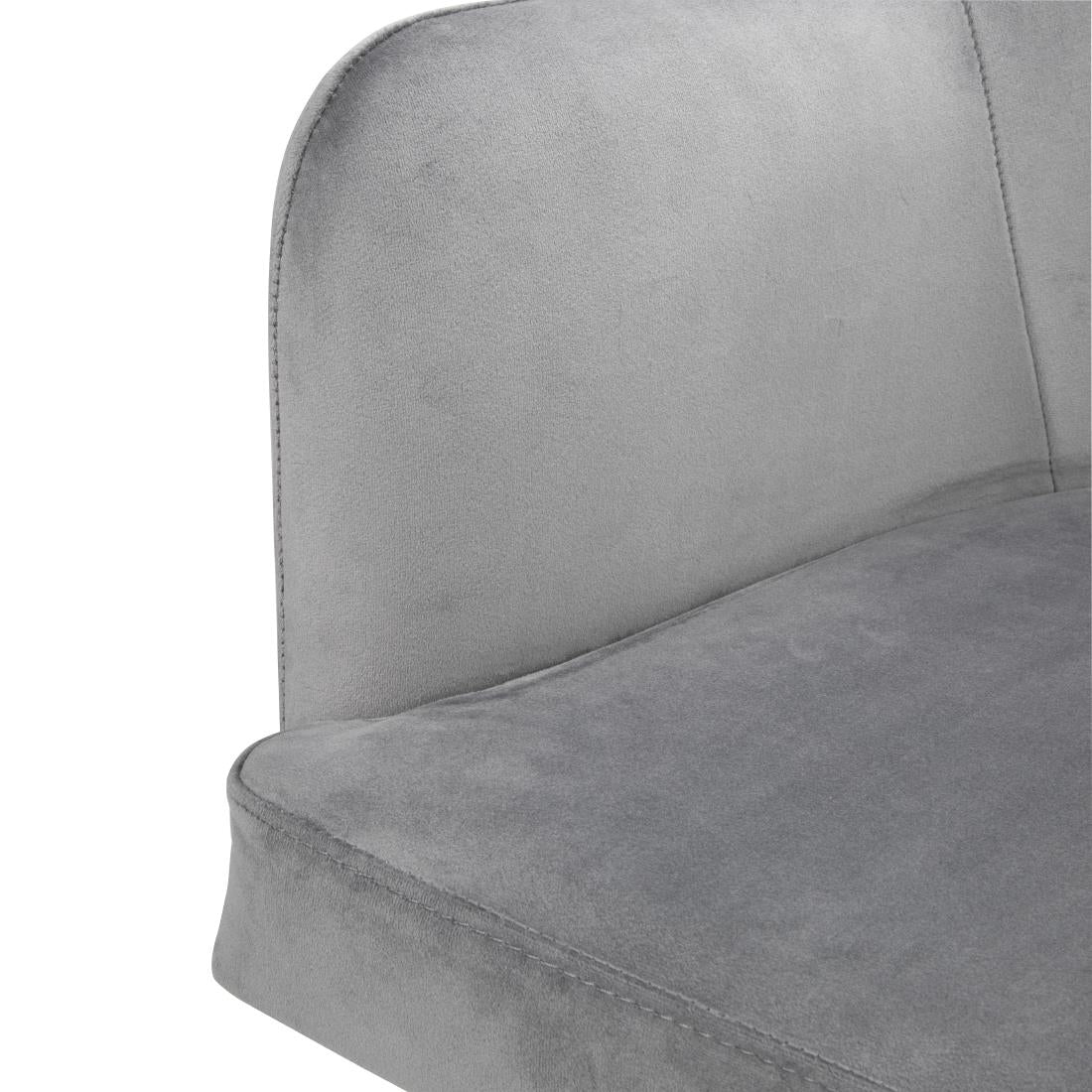 FX071 Bolero Lia Velvet stoelen grijs (2 stuks)