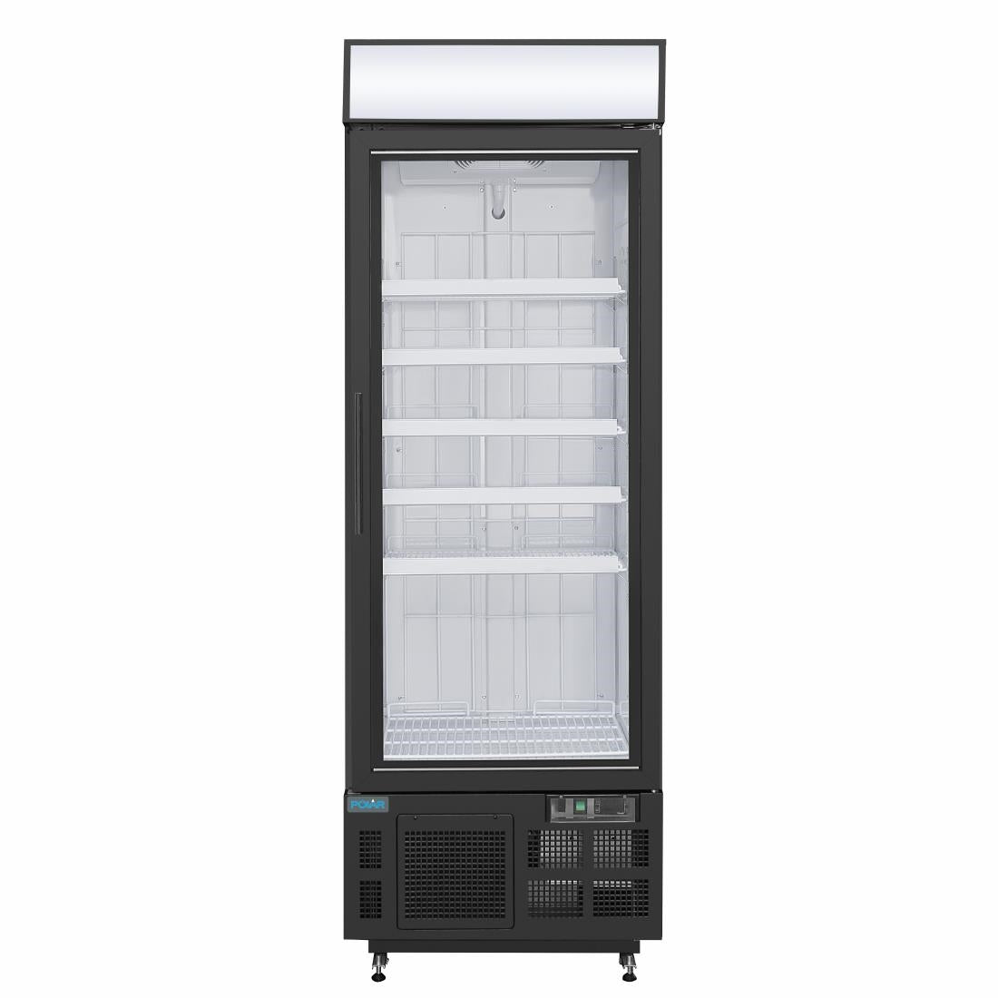GH428 Polar G-Series Rechtopstaande Display Vriezer 412Ltr Zwart