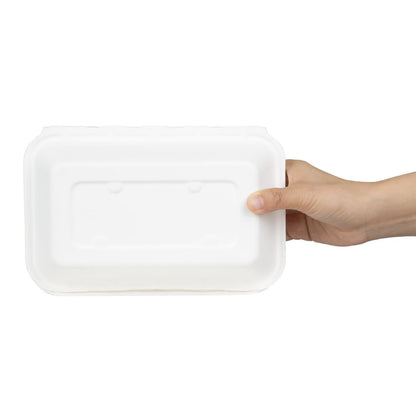 HW020 Fiesta Composteerbare Bagasse Voedselcontainers 400x335mm (200 stuks)