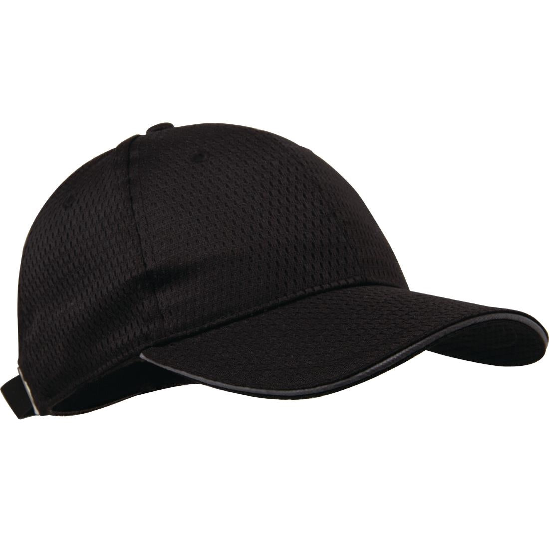 A942 Chef Works Cool Vent baseball cap zwart en grijs