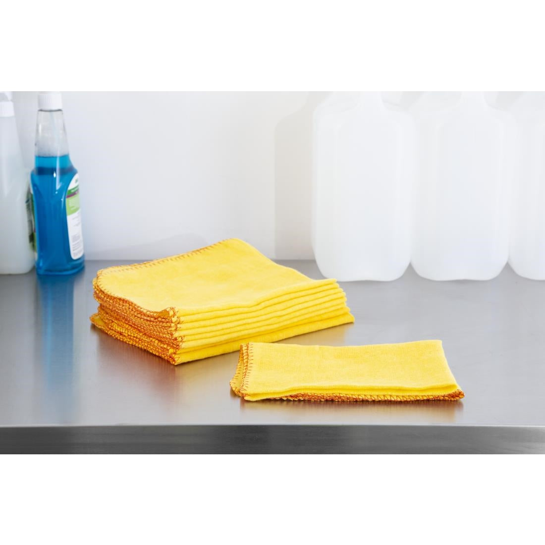 E943 Jantex katoenen schoonmaakdoeken geel (10 stuks)