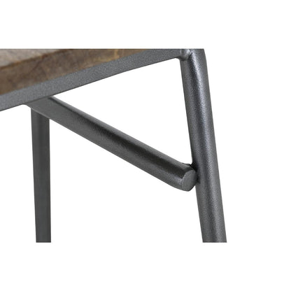 HZ824 Bolero Cantina compacte barkrukken met mangohouten zitting Gunmetal (4 stuks)