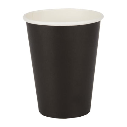 GF042 Fiesta Recyclable koffiebekers enkelwandig zwart 34cl (1000 stuks)