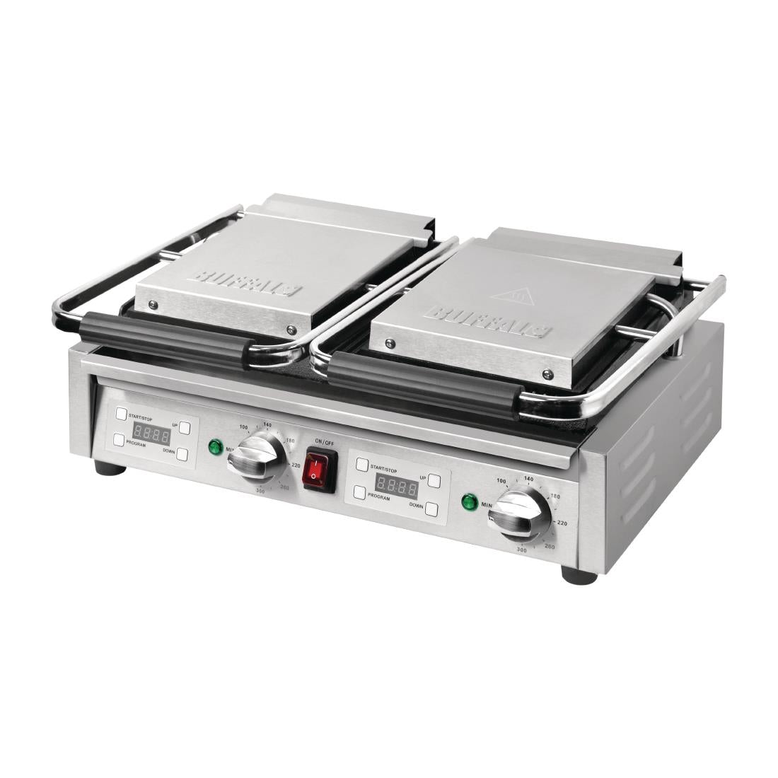 FC386 Buffalo dubbele halve geribbelde contactgrill
