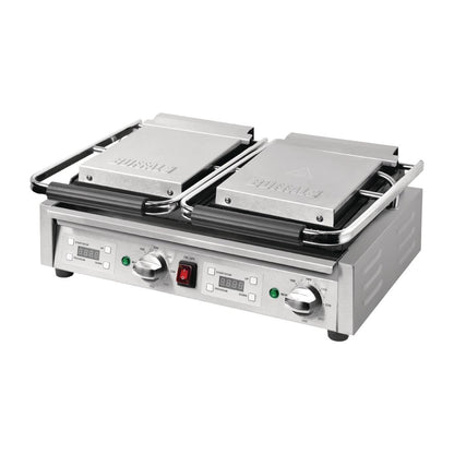 FC386 Buffalo dubbele halve geribbelde contactgrill