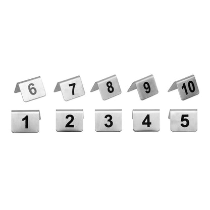 U046 Olympia RVS tafelnummers 1-10 (10 stuks)