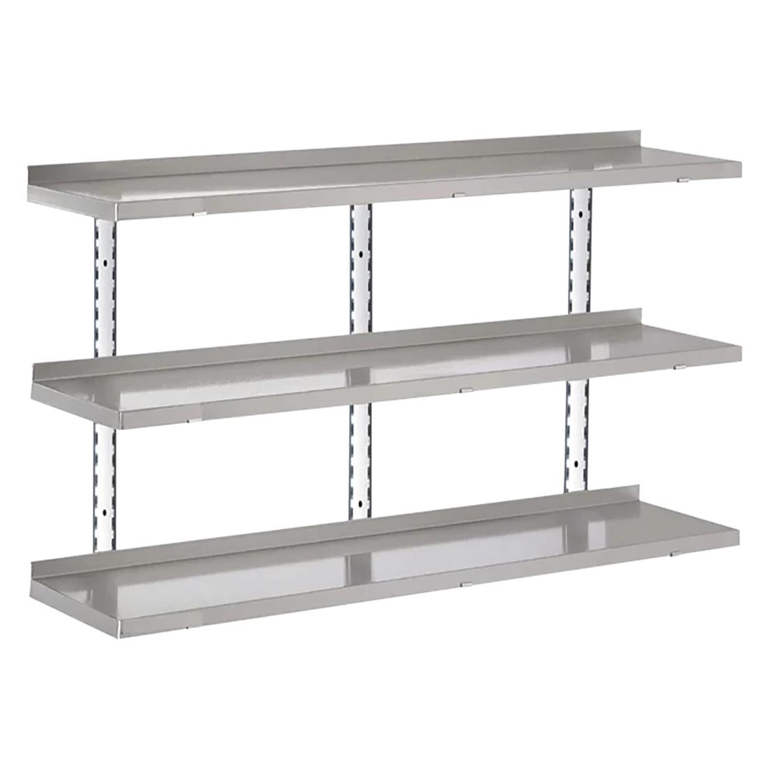 HZ761 Gastro-M Compleet wandrek met 3 niveaus 160x40cm - volledige montageset (excl. schroeven)