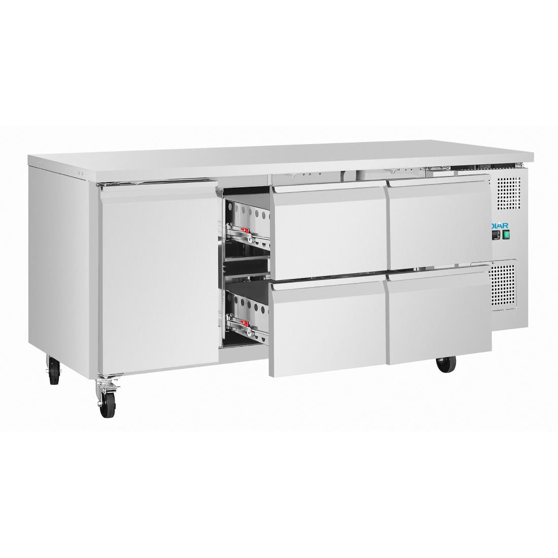 UA103 Polar U-Series Counter Fridge 4 Drawers & 1 Door