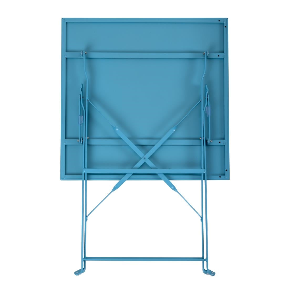 GK985 Bolero vierkante opklapbare stalen tafel turquoise 60cm