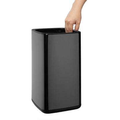 HX259 Bolero Vierkante Afvalbak Titanium Zwart 7Ltr