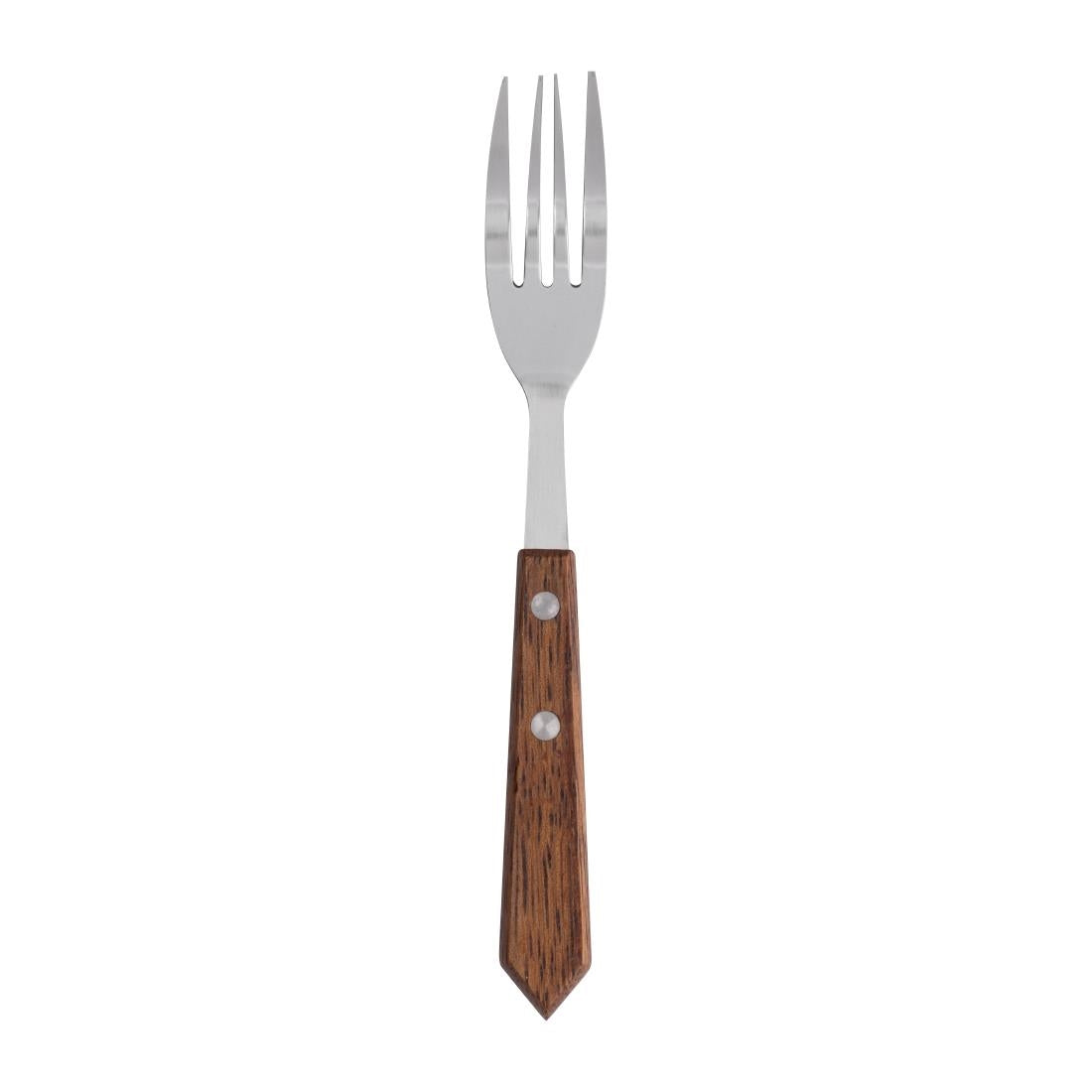 C137 Olympia steakvork met houten heft (12 stuks)
