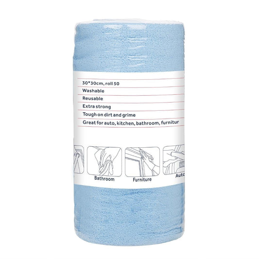 HA817 Nisbets Essentials Blauwe Microvezeldoek 300x300mm - Rol Van 50 Afscheurvellen