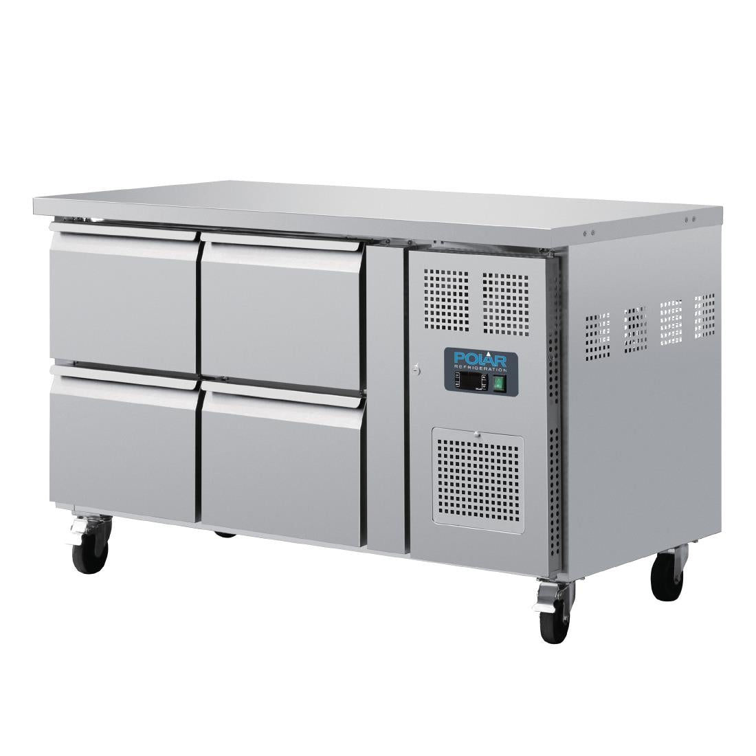DA547 Polar U-serie geventileerde gekoelde GN werkbank met 4 laden