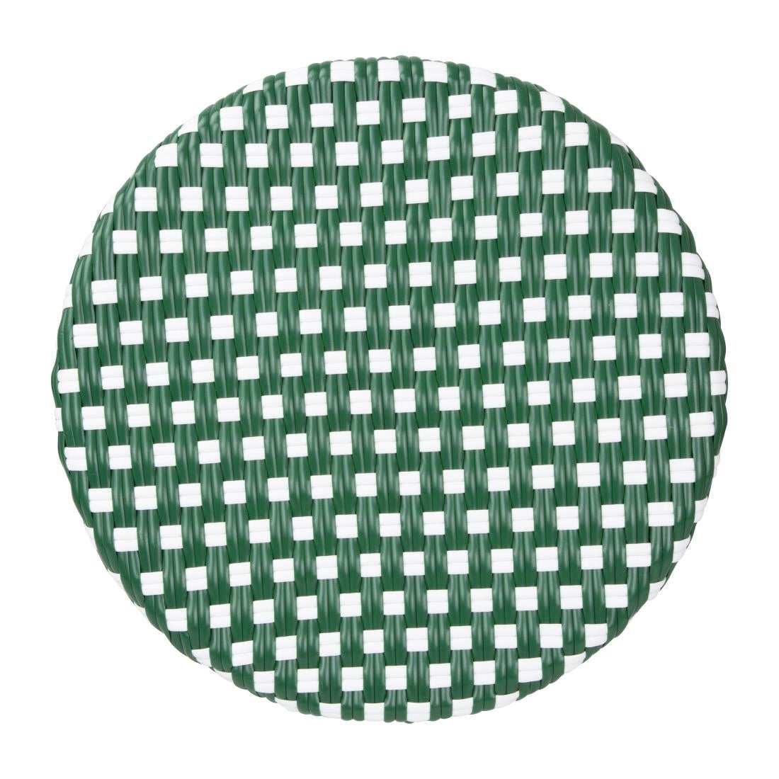 HZ147 Bolero Parijse Stijl PE Rotan Barkrukken Groen Stip Mix (2 stuks)