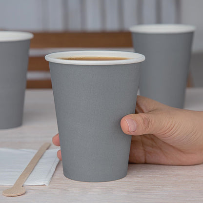 GP416 Fiesta Recyclable koffiebekers enkelwandig blauwgrijs 340ml (1000 stuks)