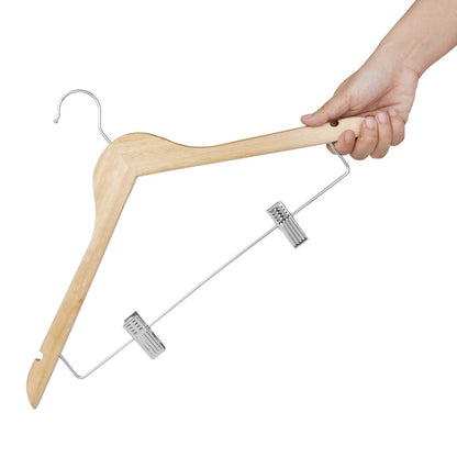 FU396 Bolero Houten Hanger Met Antislipclips (10 stuks)