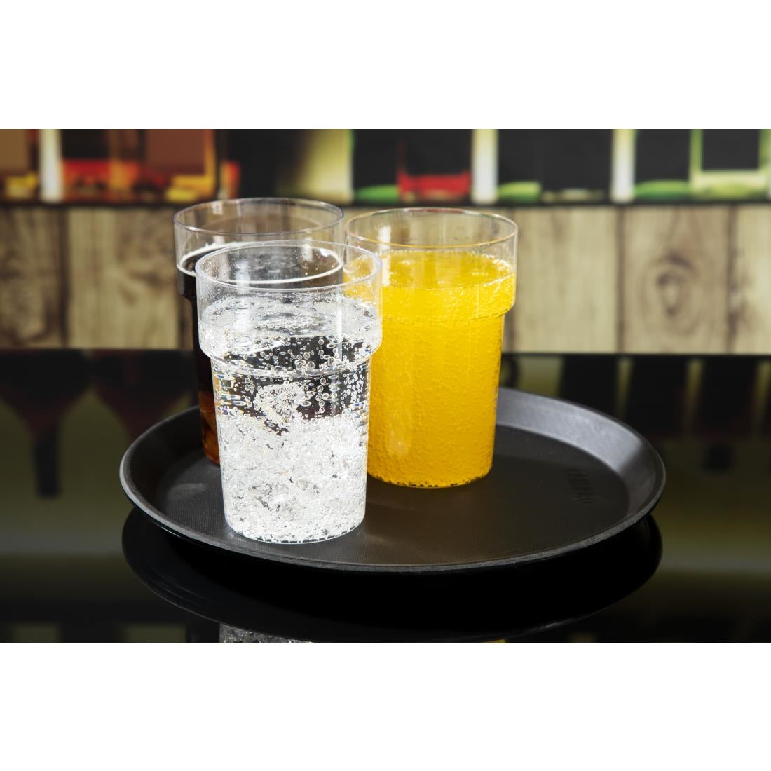 DM780 Cambro Camtread rond antislip glasvezel dienblad zwart 28cm
