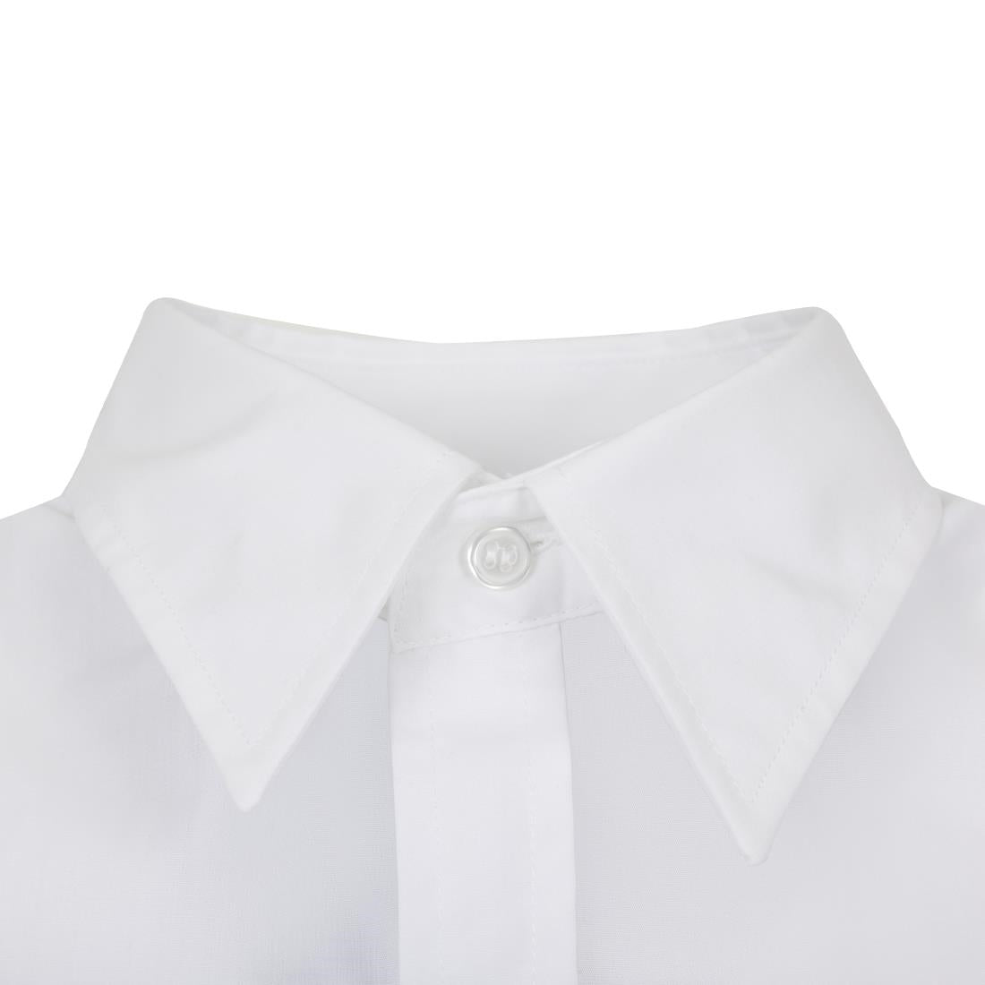 A730-S Uniform Works unisex overhemd lange mouw wit S