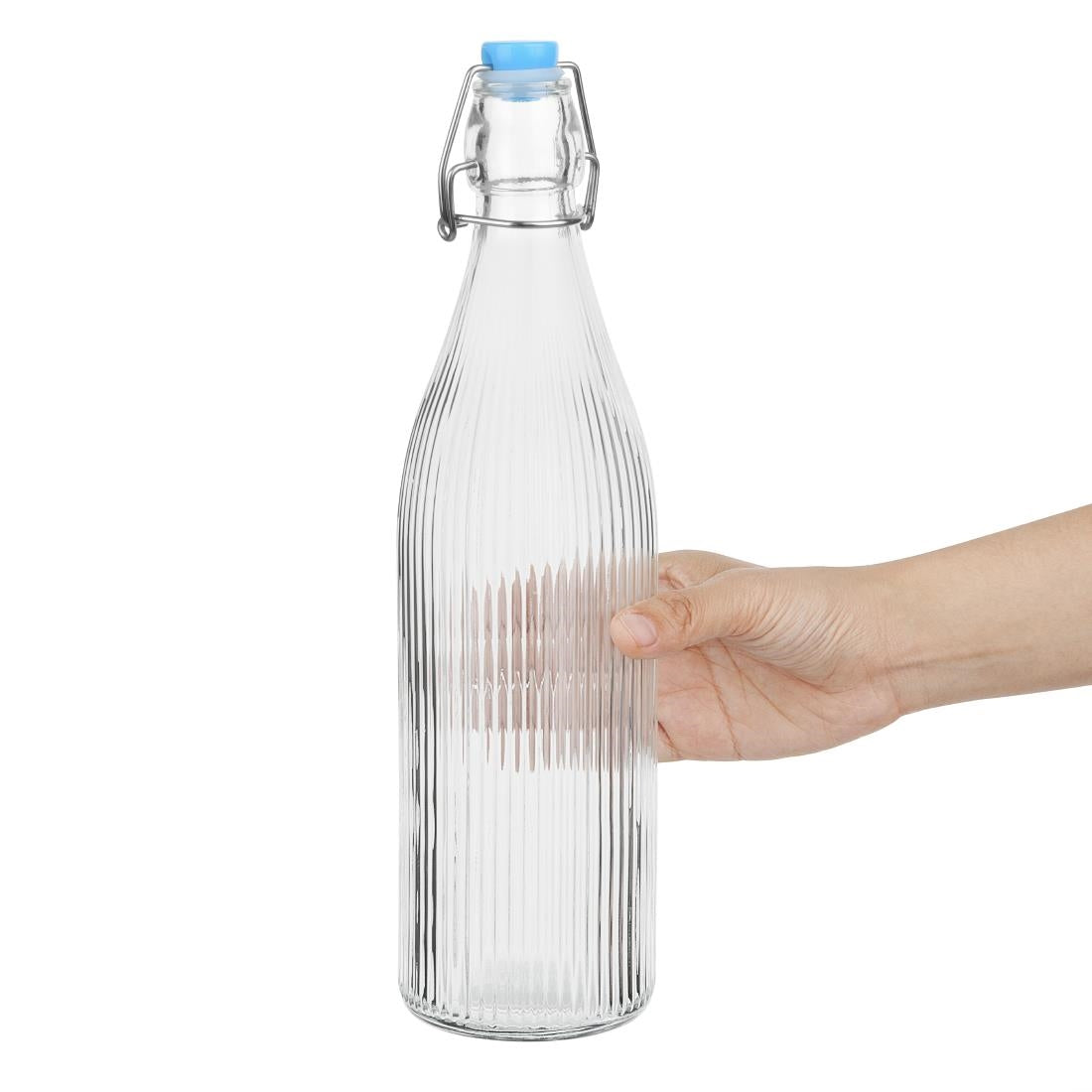 HW793 Olympia Geribbelde Schommeltop Waterflessen 1Ltrtr (6 stuks)