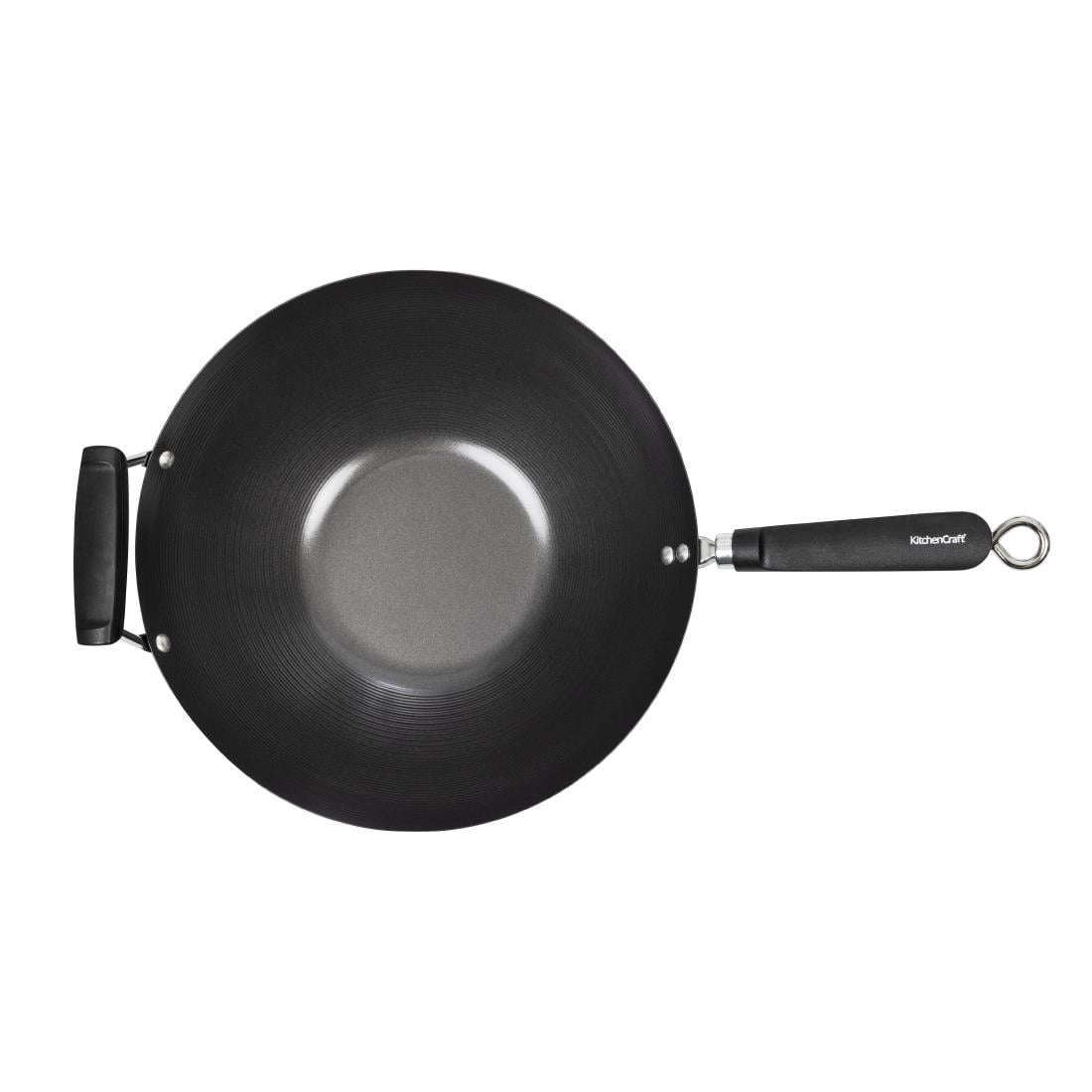 K250 Anti-kleef inductie wok met platte bodem 35,5cm
