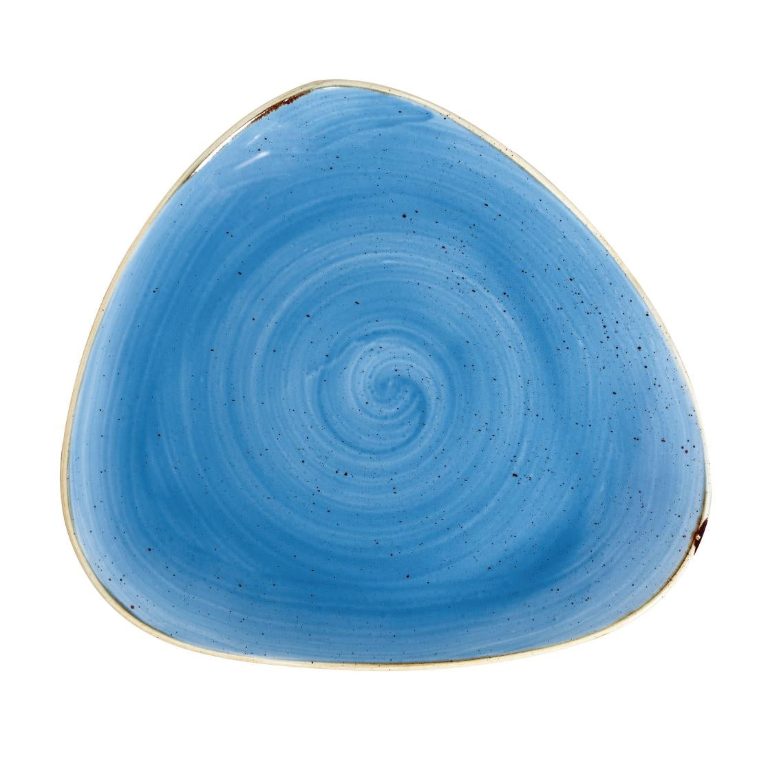 DF768 Churchill Stonecast Cornflower Blue Driehoekig Bord 31.1cm (6 stuks)