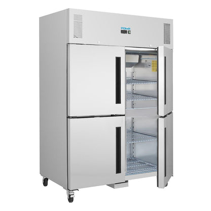 CW195 Polar G-serie Gastro 2-deurs koeling met gedeelde deuren 1200L