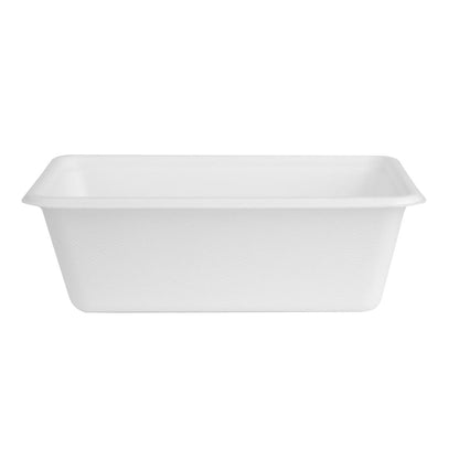 HW035 Fiesta Composteerbare Bagasse Voedselcontainer Bases 800ml (100 stuks)