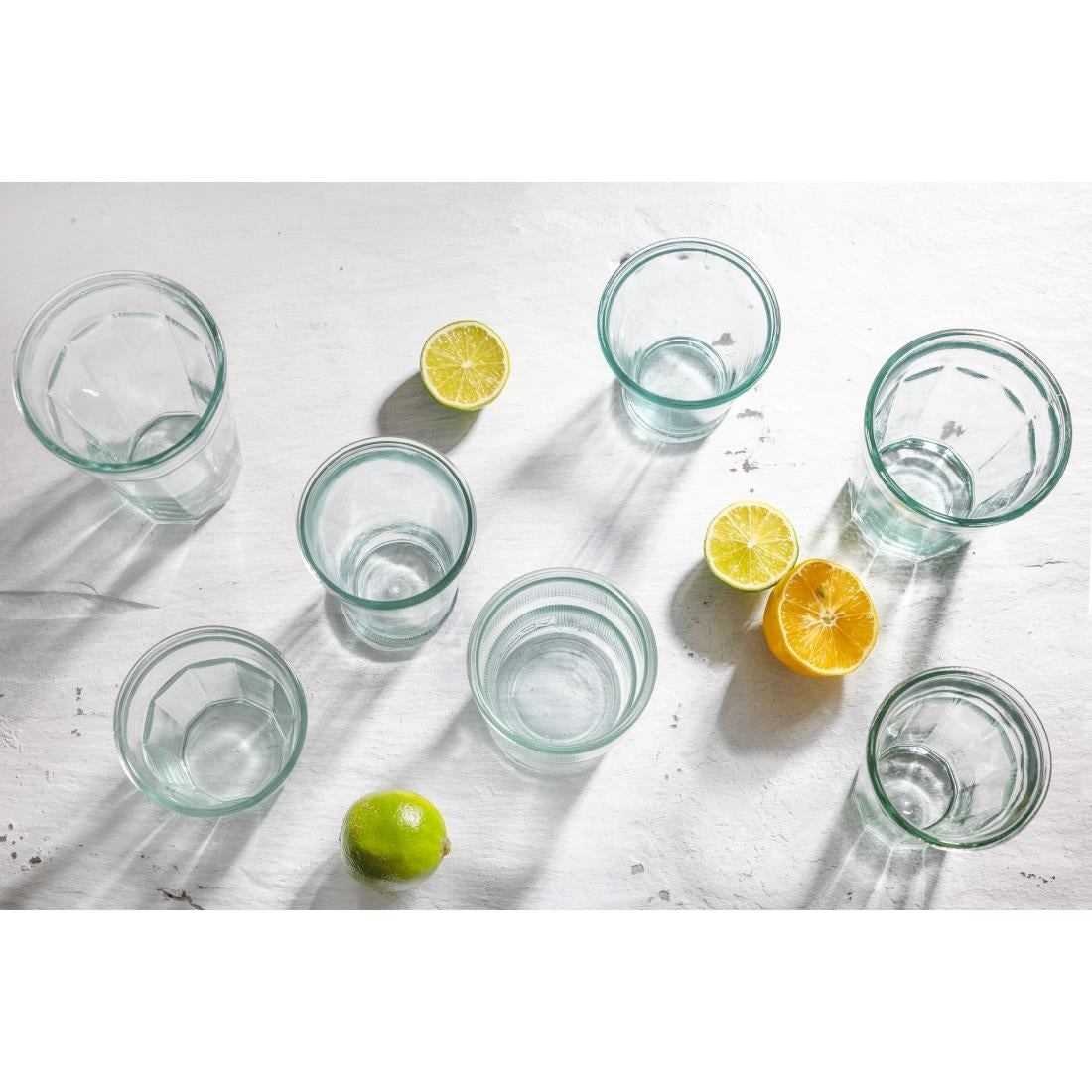 FU593 Olympia Orleans Bekers Van Gerecycleerd Glas, 220 Ml, 6 Stuks