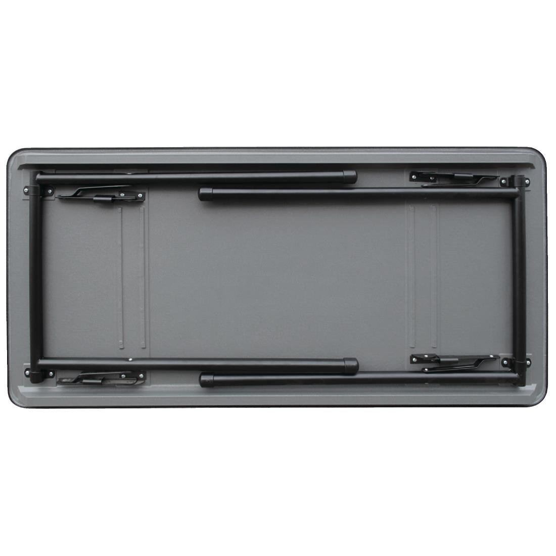 GC594 Bolero ABS rechthoekige klaptafel grijs 122cm