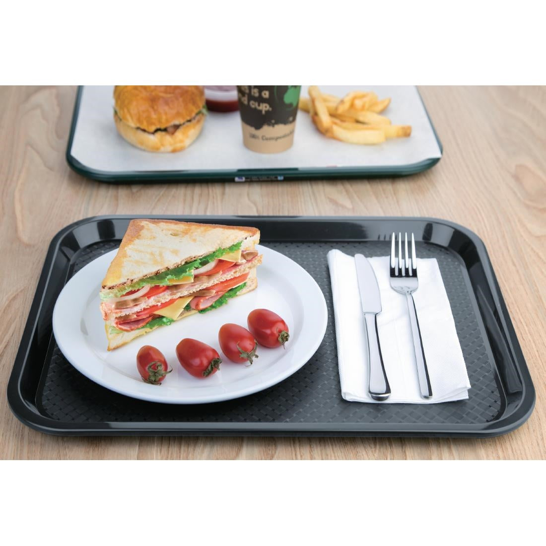 FD937 Olympia Kristallon dienblad houtskool 305x415mm
